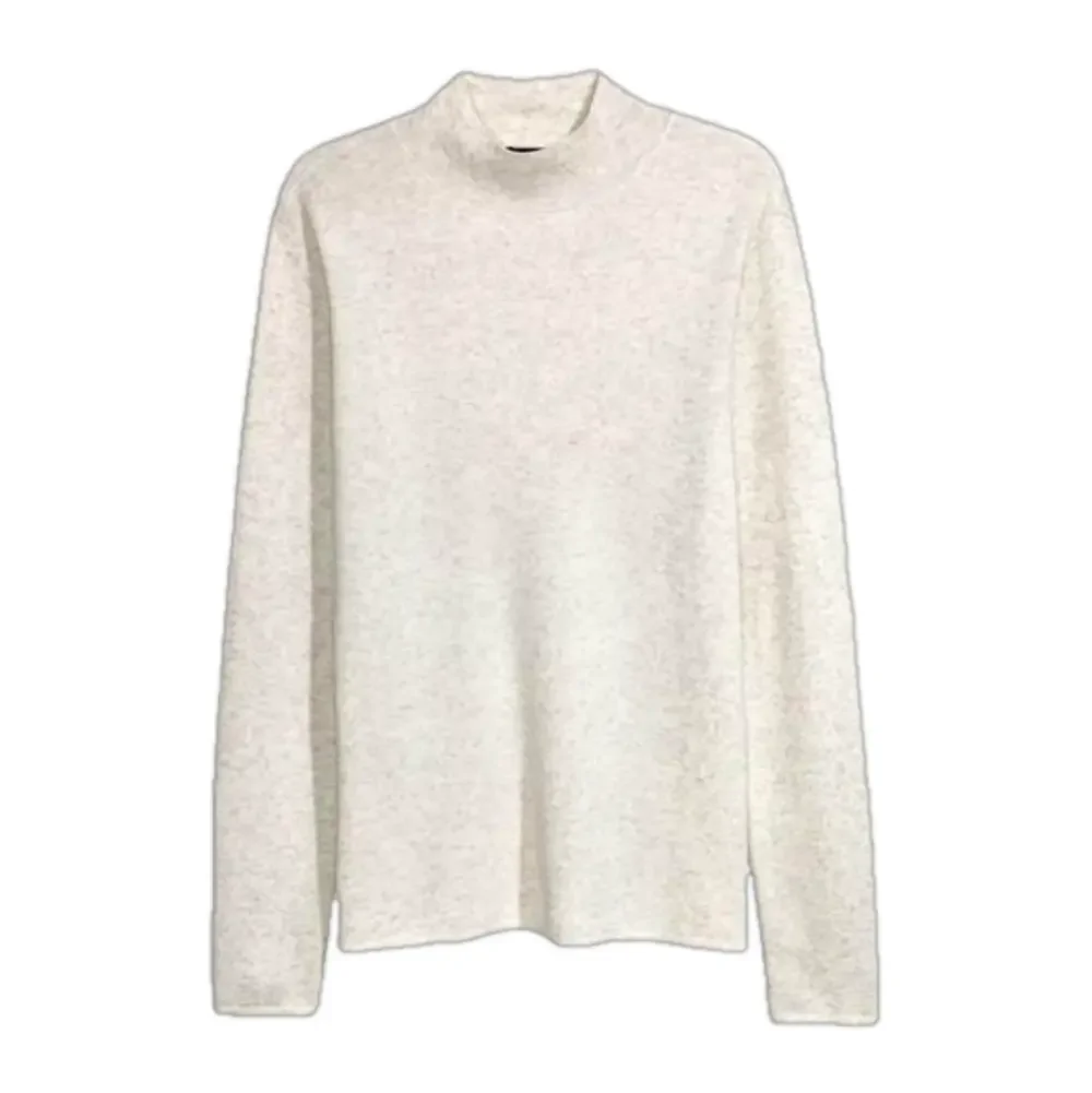 H&M Turtleneck Sweater Fine Knit Cream White XS